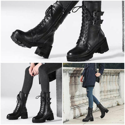 "Elisabeth" Modische Schnürstiefel