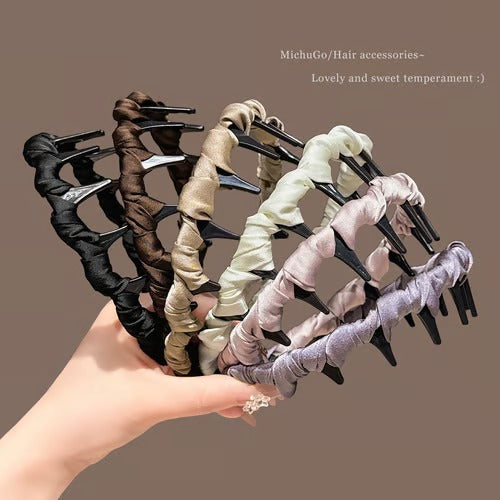 Vintage Wellen Haarreif | Mit Perlenverzierung & Volumeneffekt | Rutschfest & Druckfrei | Retro Eleganz