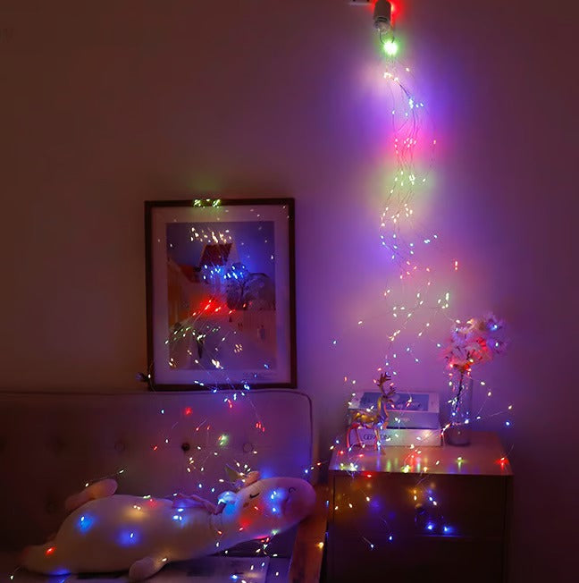LED Lichterkette | Flexibler Kupferdraht | Warmweiß | IP65 Wasserdicht | USB-Betrieb