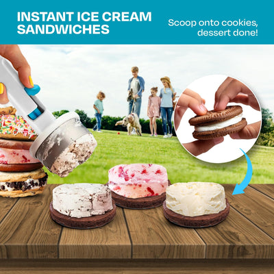 Eiscreme Sandwich Maker | Portionierer für runde Eisscheiben | ½ Cup Servings | Spülmaschinenfest