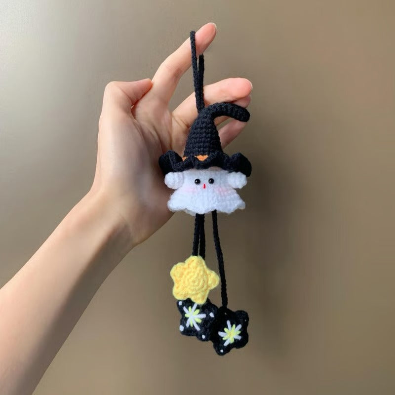 Halloween Häkelset  Geist mit Hexenhut | Komplett-Set für Anfänger & Profis | Garn, Haken & Zubehör