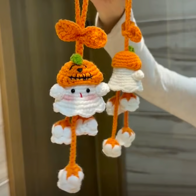Halloween Häkelset  Geist mit Hexenhut | Komplett-Set für Anfänger & Profis | Garn, Haken & Zubehör