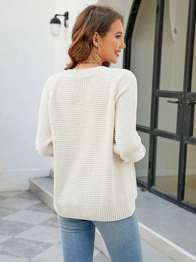 Lotte - Stylistische gestrickte Weste mit Reißverschluss
