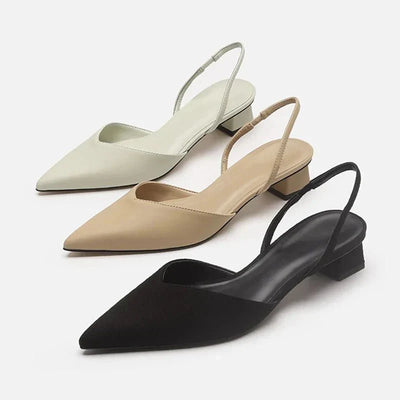 Damen Spitzer Zehe Niedrigem Absatz Sandalen | Bequeme