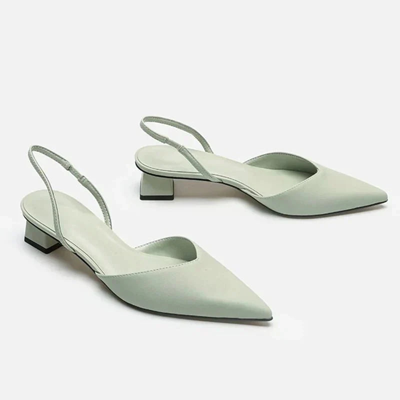 Damen Spitzer Zehe Niedrigem Absatz Sandalen | Bequeme