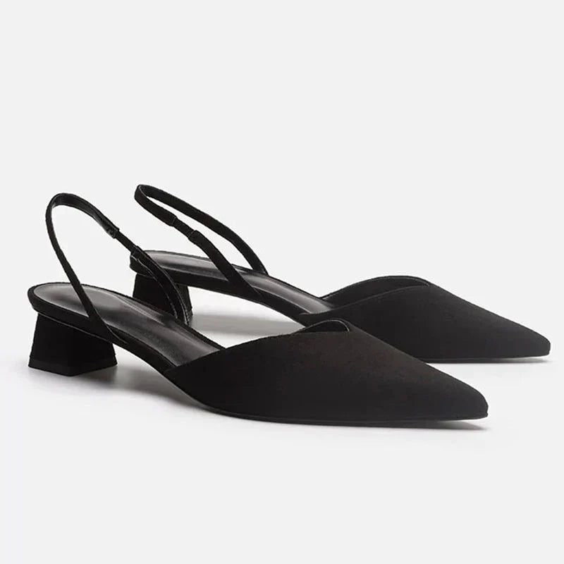 Damen Spitzer Zehe Niedrigem Absatz Sandalen | Bequeme