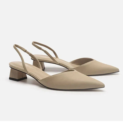 Damen Spitzer Zehe Niedrigem Absatz Sandalen | Bequeme