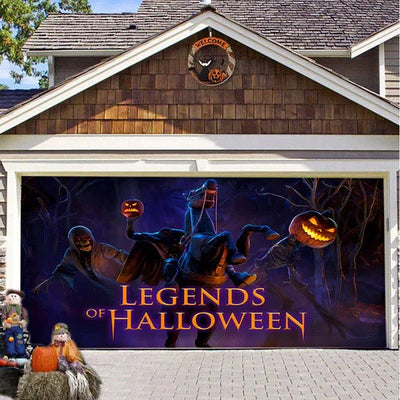 Halloween Garagentor Dekoration | Wetterfest | Langlebiges Polyester | Verschiedene Größen