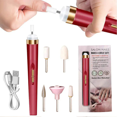 Elektrisches Maniküre-Set | Nagelbohrer & Nagelkunstwerkzeuge mit LED-Stift