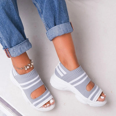 "Bele" Plateausandalen aus Canvas