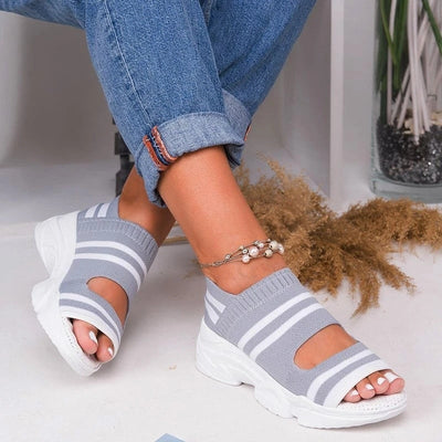 "Bele" Plateausandalen aus Canvas