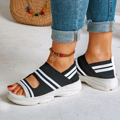 "Bele" Plateausandalen aus Canvas