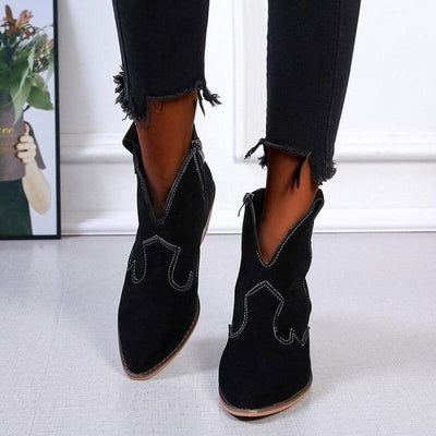 "Jane" Lässige Cowgirl Stiefeletten