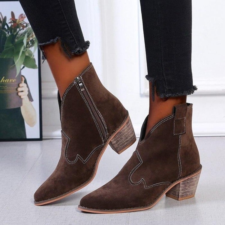 "Jane" Lässige Cowgirl Stiefeletten