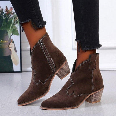 "Jane" Lässige Cowgirl Stiefeletten