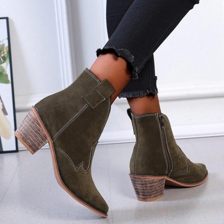 "Jane" Lässige Cowgirl Stiefeletten