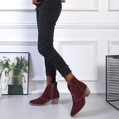 "Jane" Lässige Cowgirl Stiefeletten