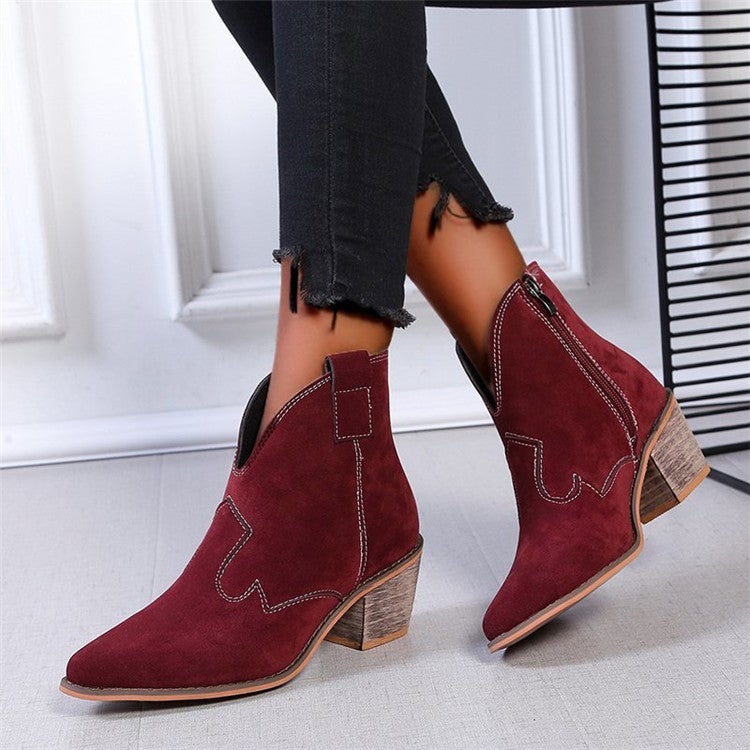 "Jane" Lässige Cowgirl Stiefeletten