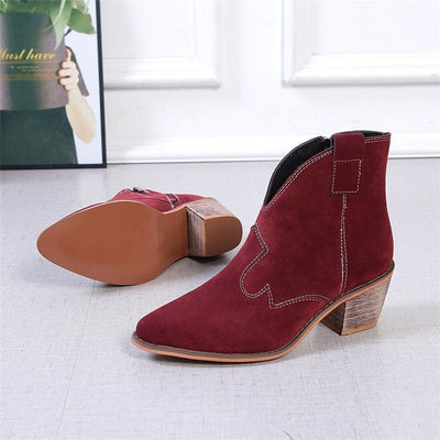"Jane" Lässige Cowgirl Stiefeletten
