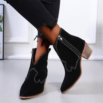 "Jane" Lässige Cowgirl Stiefeletten