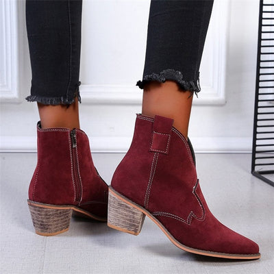 "Jane" Lässige Cowgirl Stiefeletten