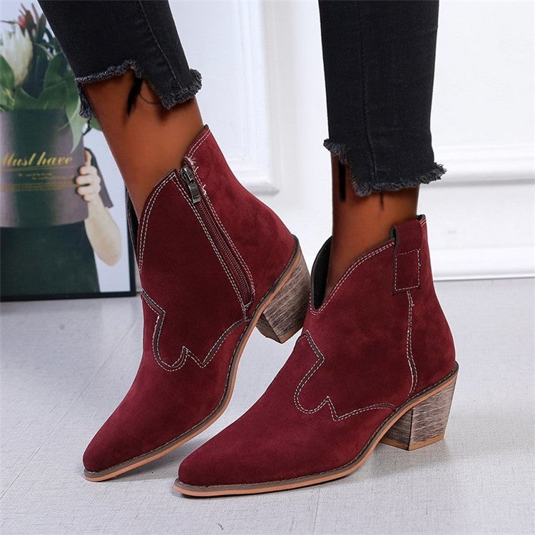 "Jane" Lässige Cowgirl Stiefeletten