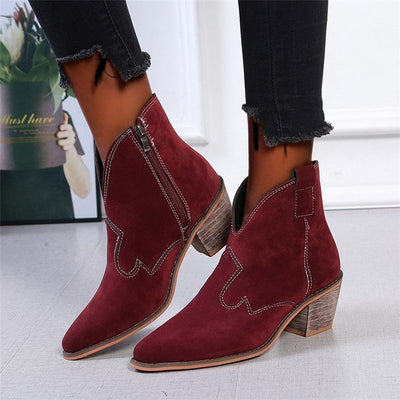 "Jane" Lässige Cowgirl Stiefeletten