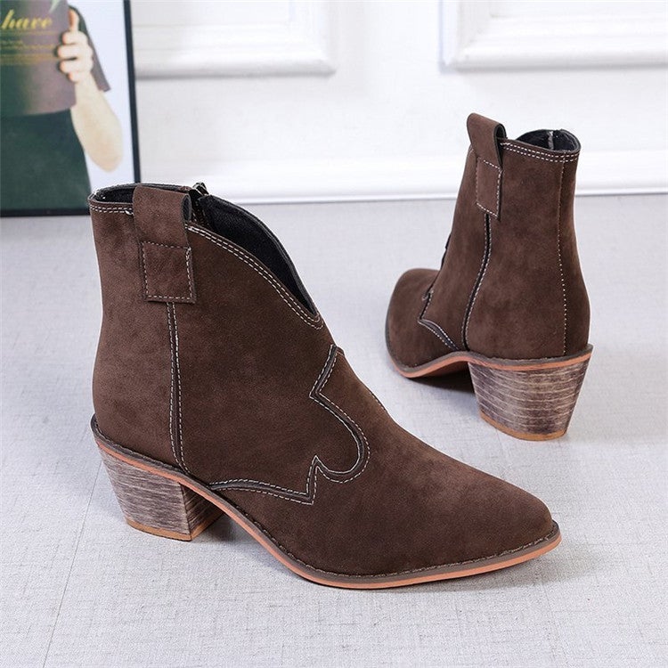 "Jane" Lässige Cowgirl Stiefeletten