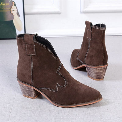 "Jane" Lässige Cowgirl Stiefeletten