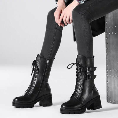 "Elisabeth" Modische Schnürstiefel