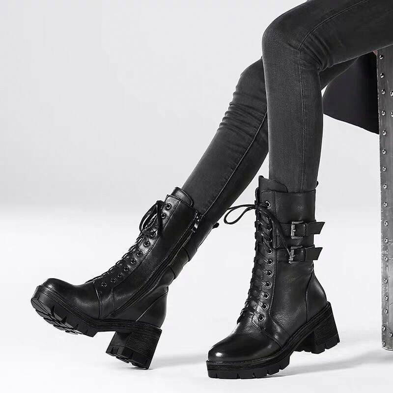 "Elisabeth" Modische Schnürstiefel