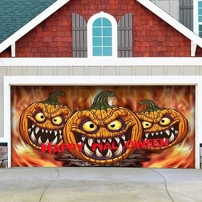Halloween Garagentor Dekoration | Wetterfest | Langlebiges Polyester | Verschiedene Größen