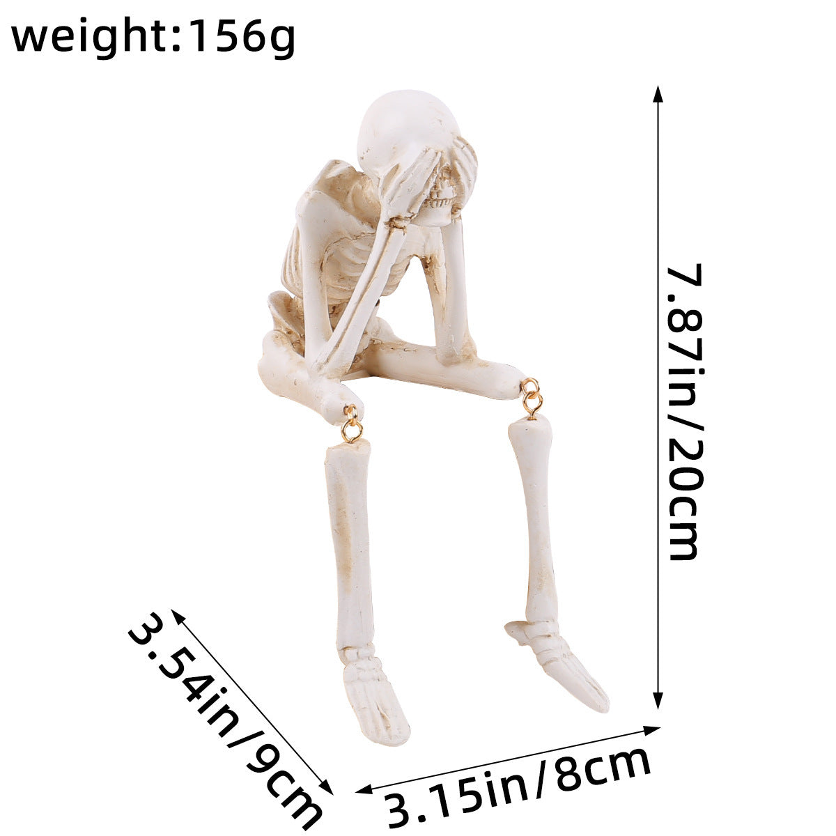 BoneChill™ 3er-Set gruseliger Skelett-Ornamente für Halloween