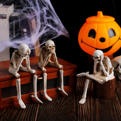 BoneChill™ 3er-Set gruseliger Skelett-Ornamente für Halloween