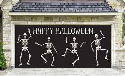 Halloween Garagentor Dekoration | Wetterfest | Langlebiges Polyester | Verschiedene Größen