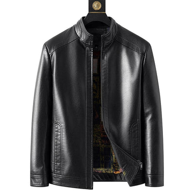 Herren Lederjacke | Echte Lederqualität | Mit Plüschfutter | Winddicht & Warm