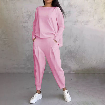 Ilse | Elegantes solides Design Zweiteiliger Freizeitanzug für Damen