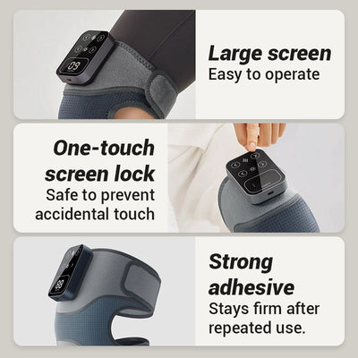 Beheizte Kniebandage mit Massage | Wärmetherapie & Vibrationsmodi | USB/Netzadapter | Verstellbar & Atmungsaktiv