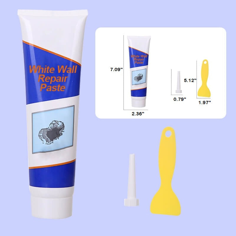 Weiße Wandreparaturpaste | Fliesen & Wand Reparatur Set | Wasserdicht, Rissfest & Schnelltrocknend | Professionelles Ergebnis