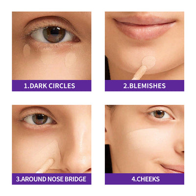 Abdeckstift mit natürlichem Finish | Langanhaltend & Wasserfest | Für Gesicht, Augenringe & Tattoos | 01–03 Farboptionen