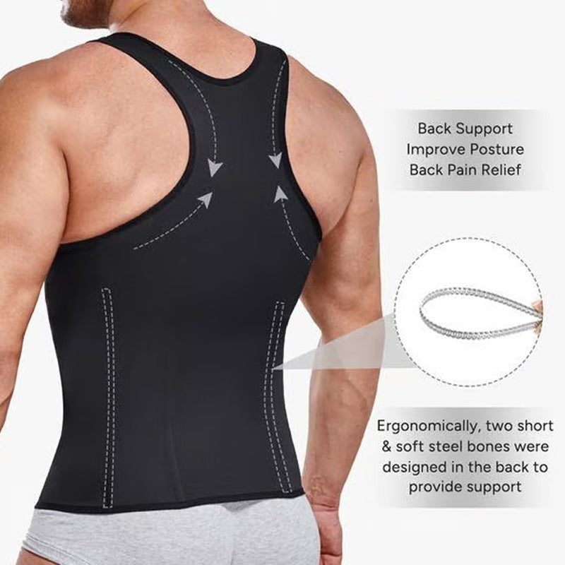 Damen Shapewear Top | 3D Schlankheits-Schnitt mit Stahlknochen | Verstellbar & Atmungsaktiv