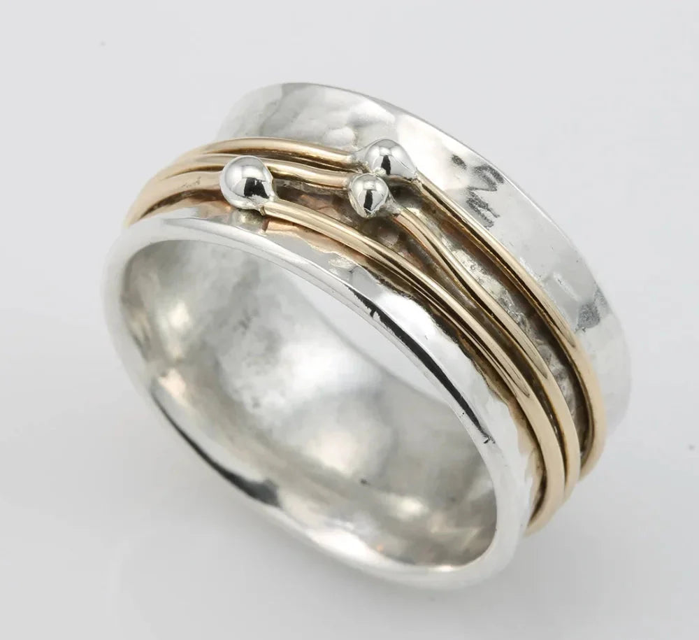 Vintage Gold Überzogene Silberring