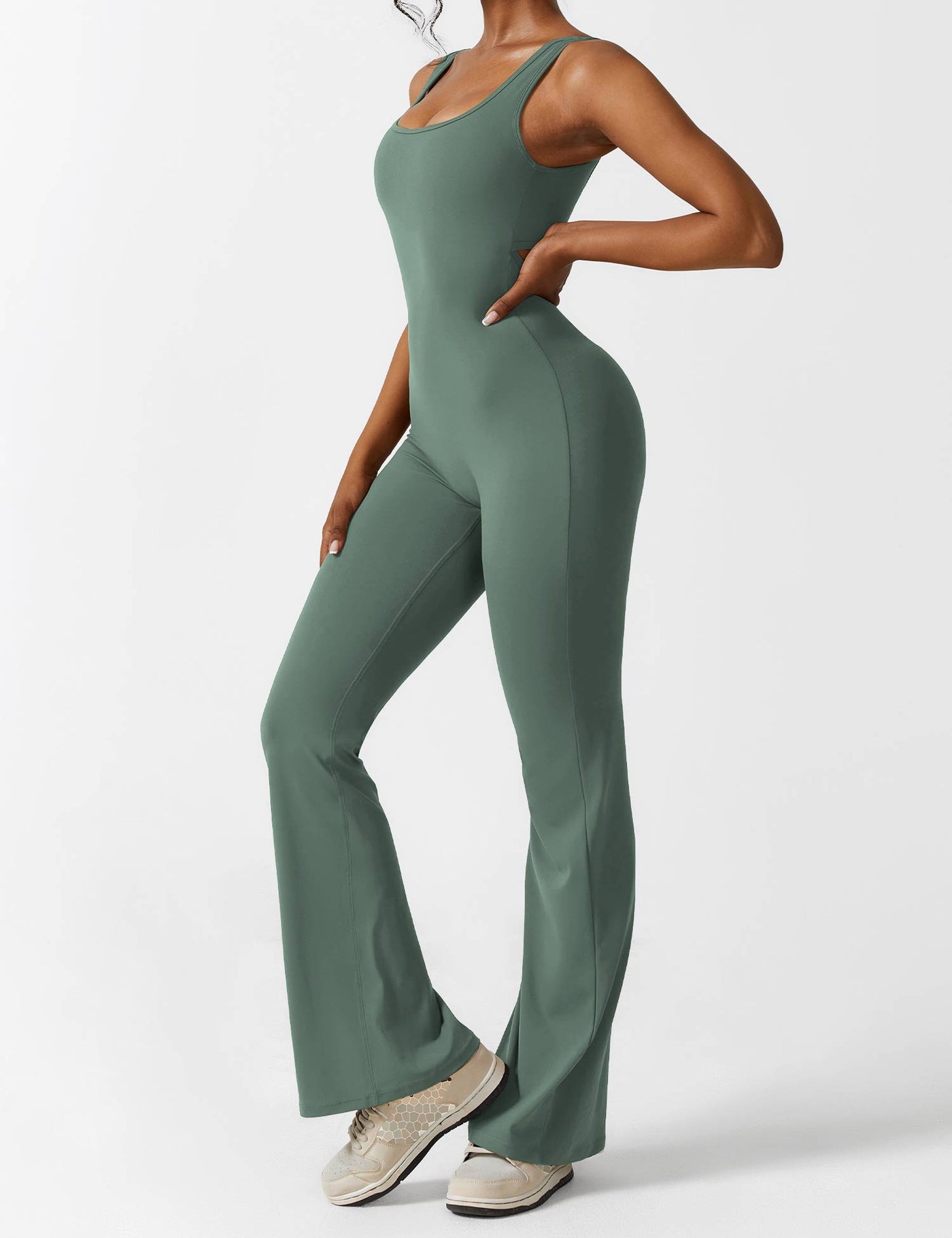 Nyla™ V-Back Flared Jumpsuit