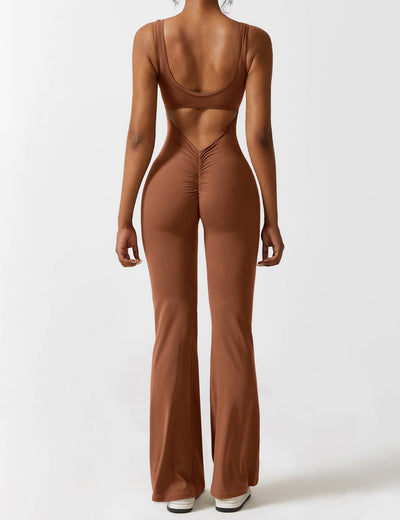 Nyla™ V-Back Flared Jumpsuit