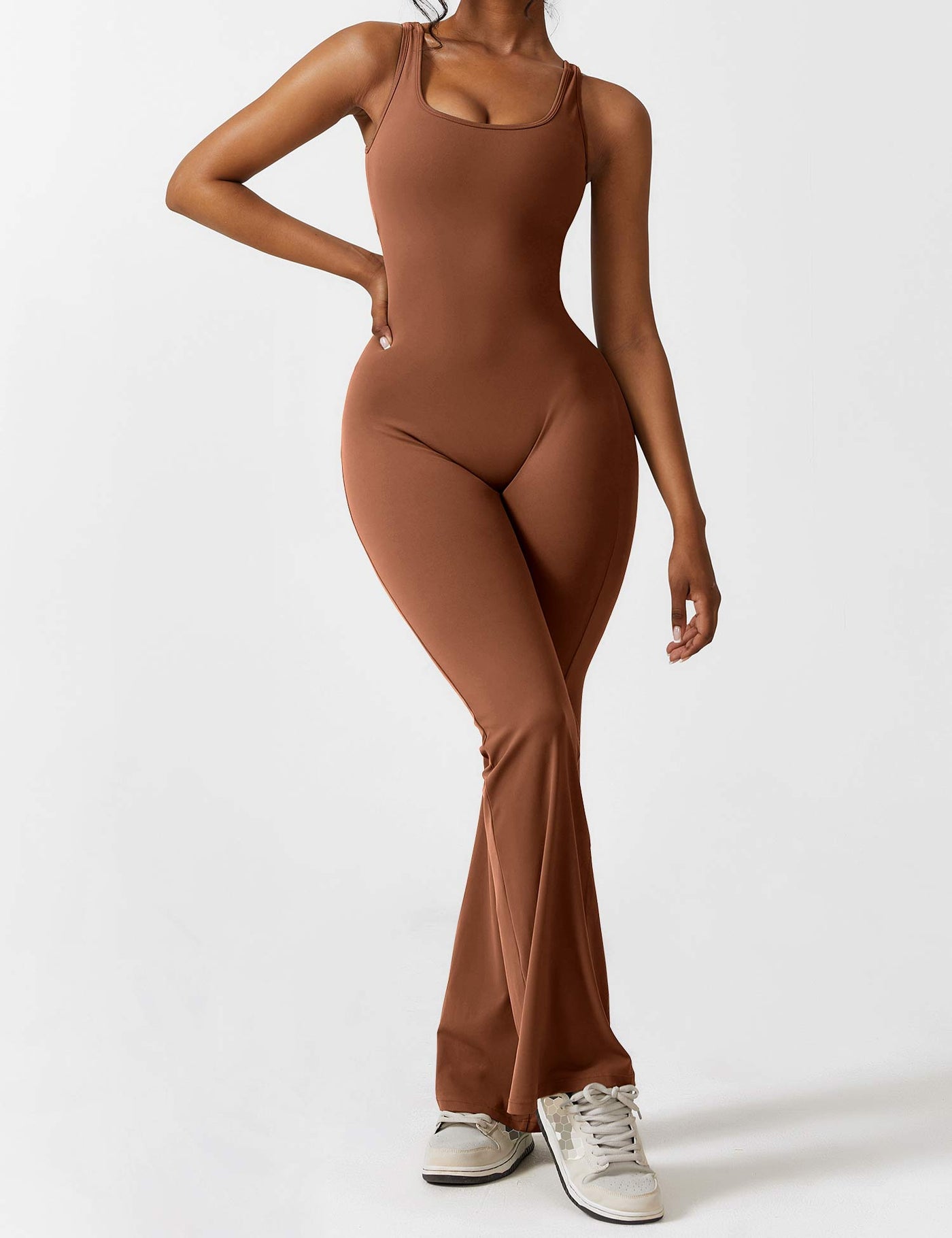 Nyla™ V-Back Flared Jumpsuit