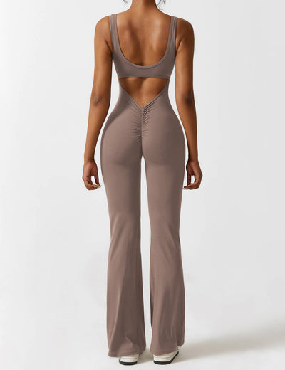 Nyla™ V-Back Flared Jumpsuit