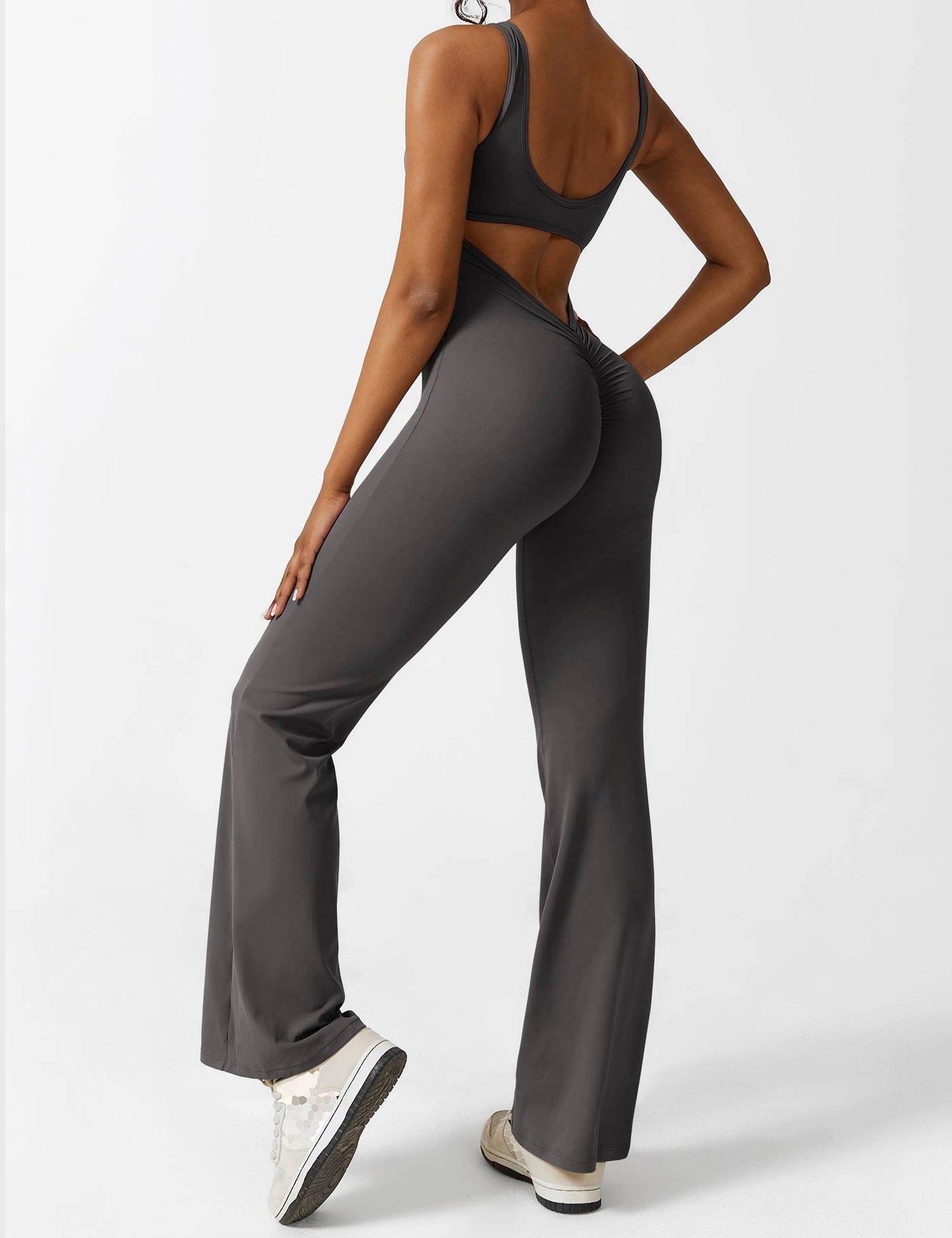 Nyla™ V-Back Flared Jumpsuit