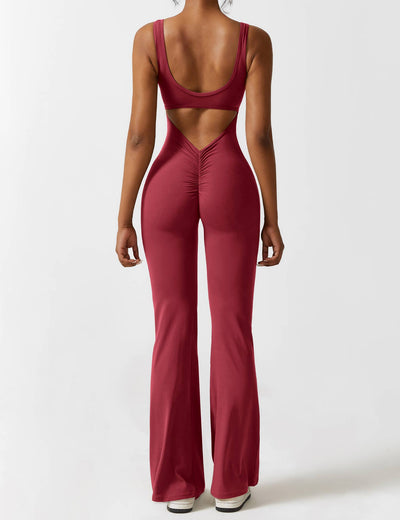 Nyla™ V-Back Flared Jumpsuit