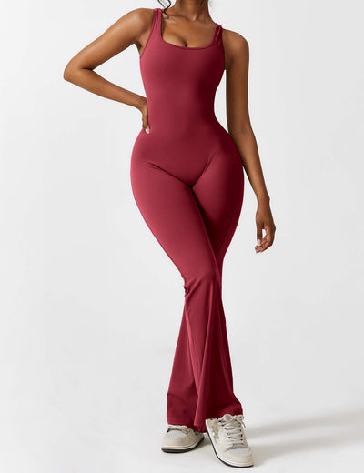 Nyla™ V-Back Flared Jumpsuit