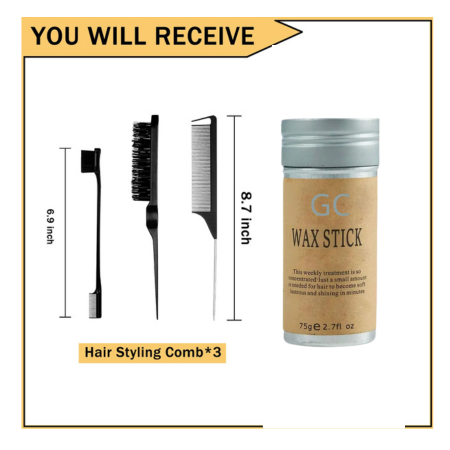 Haarwachs Stick | Starker Halt & Anti-Frizz | Für alle Haartypen | Natürlich & Reisetauglich